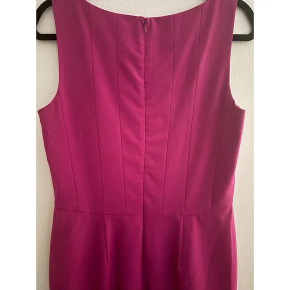 Ann Taylor Magenta Sleeveless Fitted Sheath Dress Size 8 - Picture 6 of 6